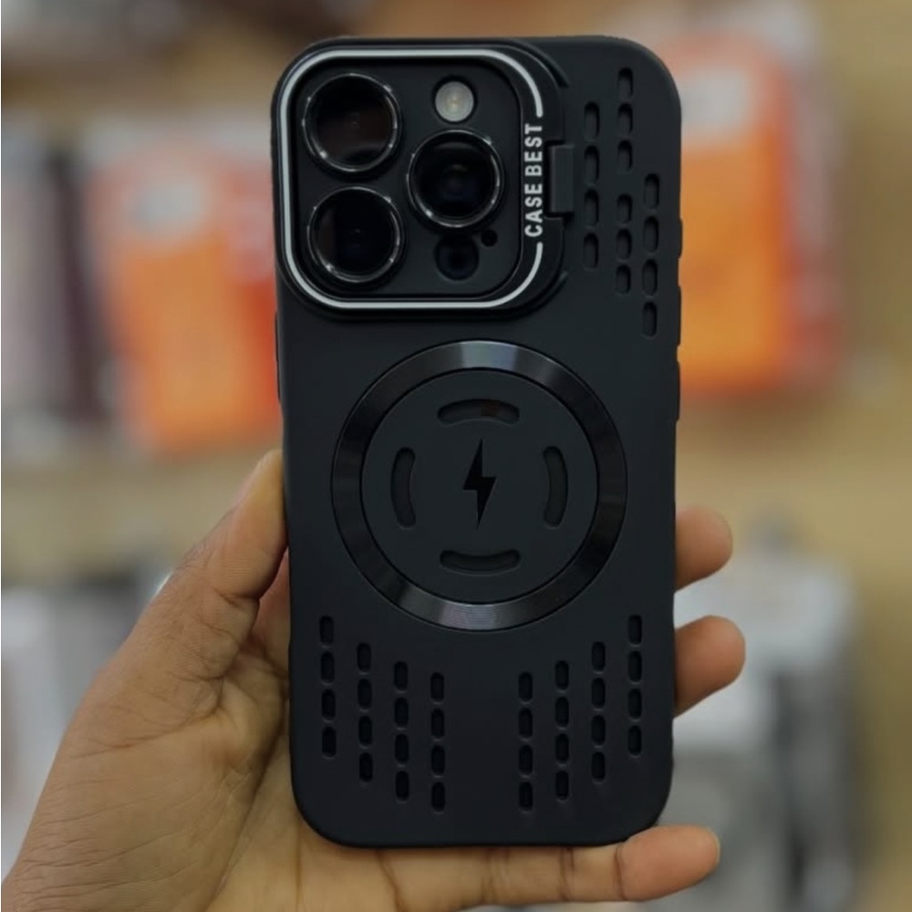 Black iPhone 15 plus Case with Grip